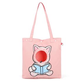 Pet Canvas Shoulder Bag, Cute Animal ShapedCat Carrier Canvas Bags,Portable Pet CanvasTote Chest Bag That Can Expose Head,OutdoorTravel Pet Carri (Option: Pink-L)
